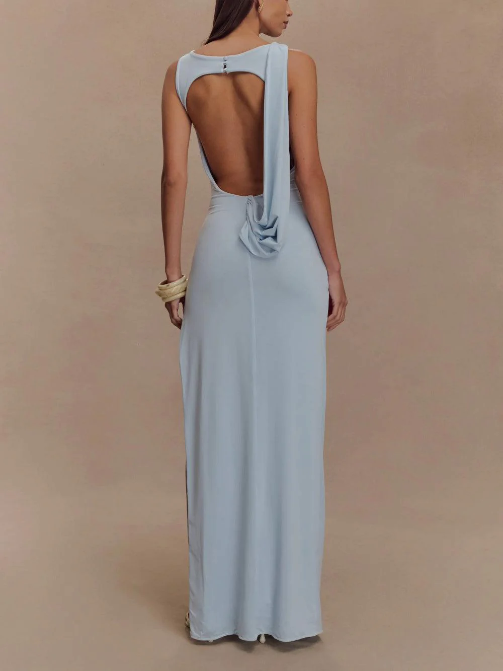 Slinky Drape Maxi Dress