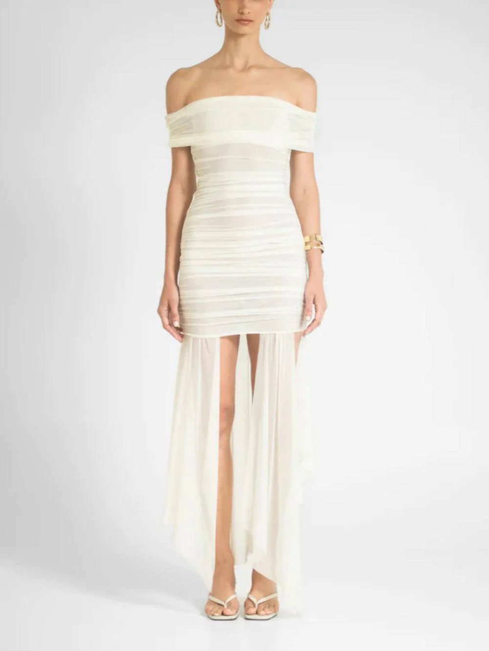 Fashion tube top halter neck waist slim fit solid color dress