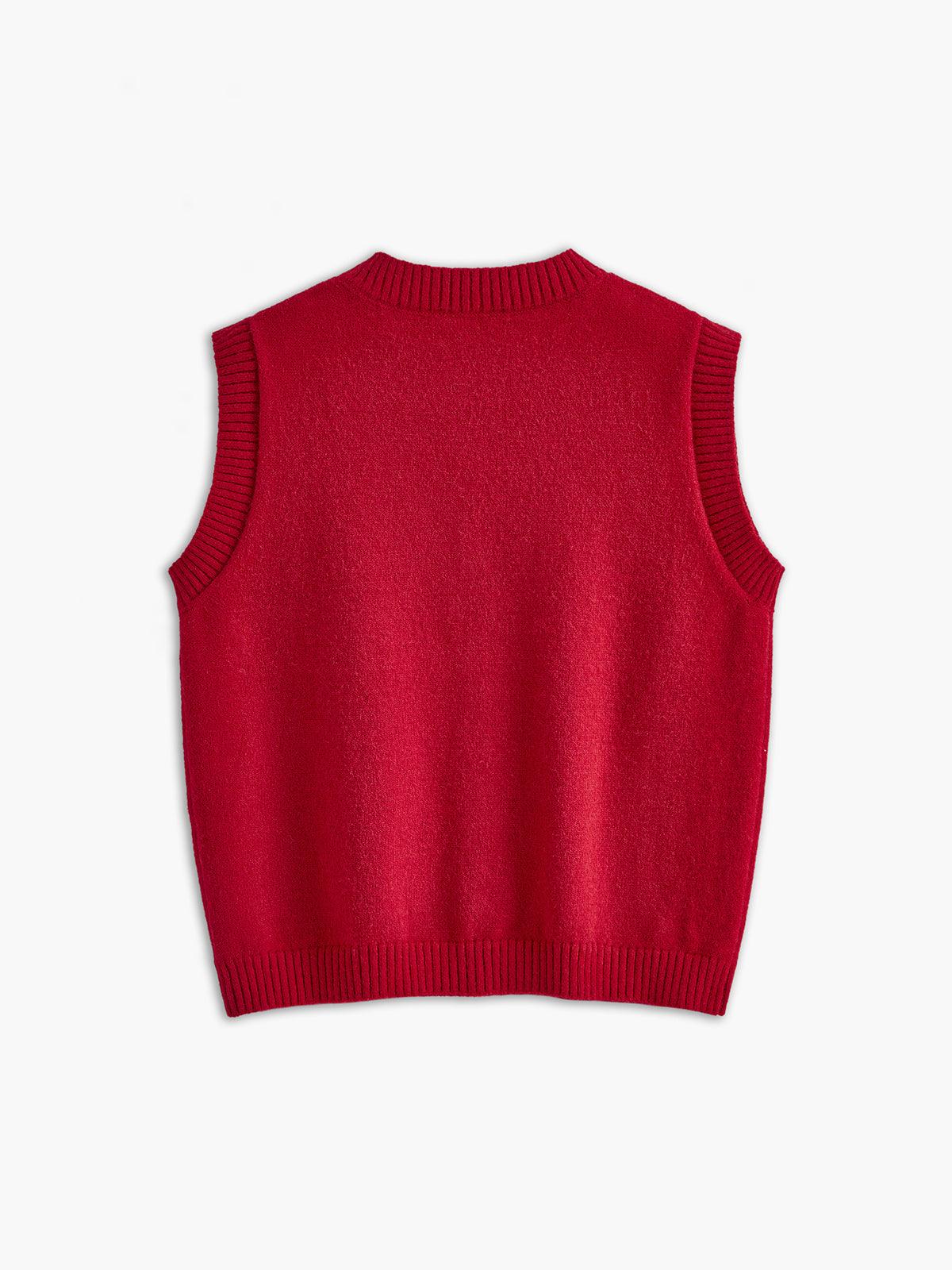 Casual Button Up Sweater Vest