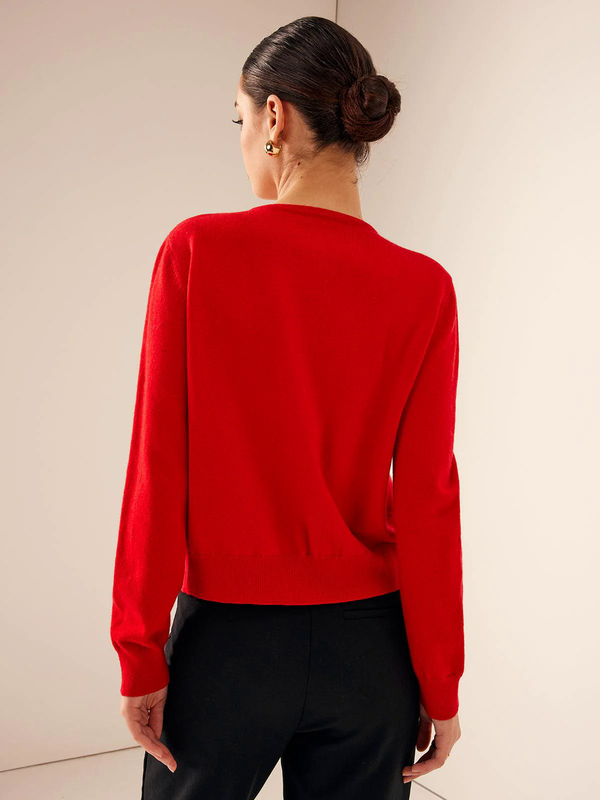 Button Down Cashmere-Blend Cardigan