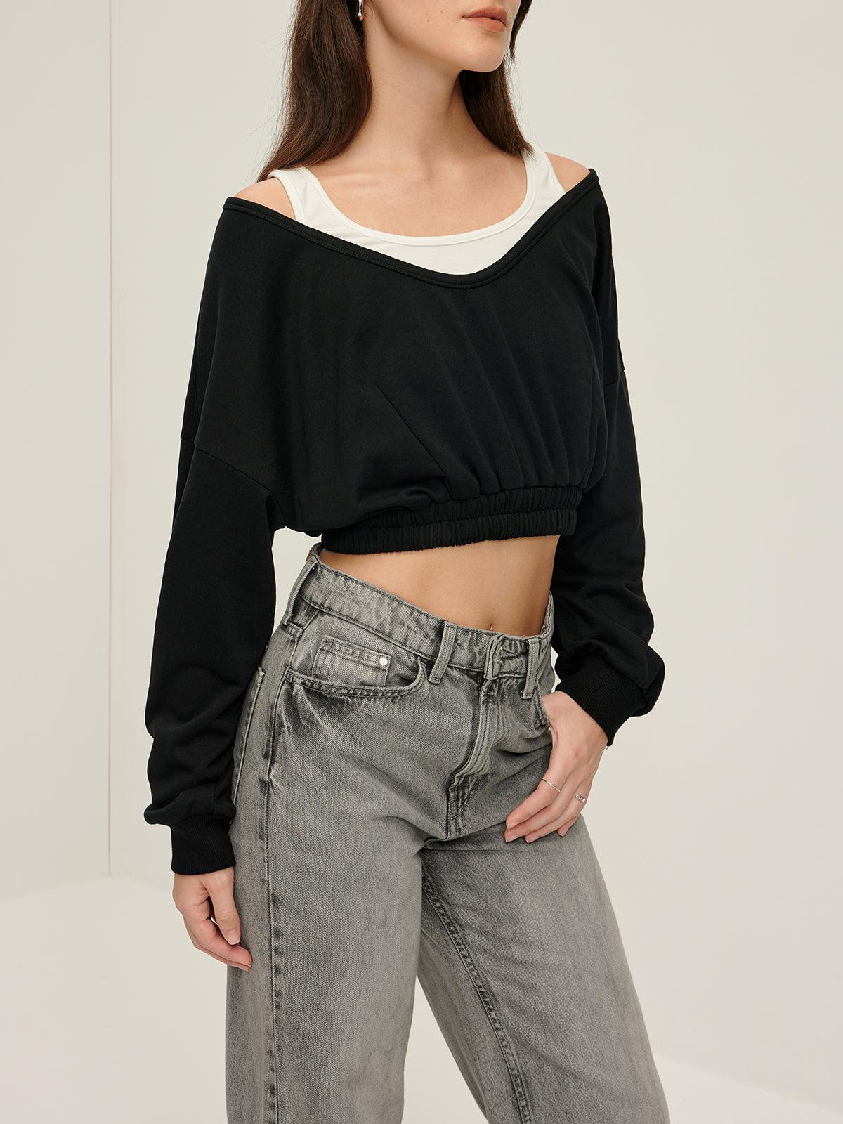 2 in 1 Crop Sweatshirt