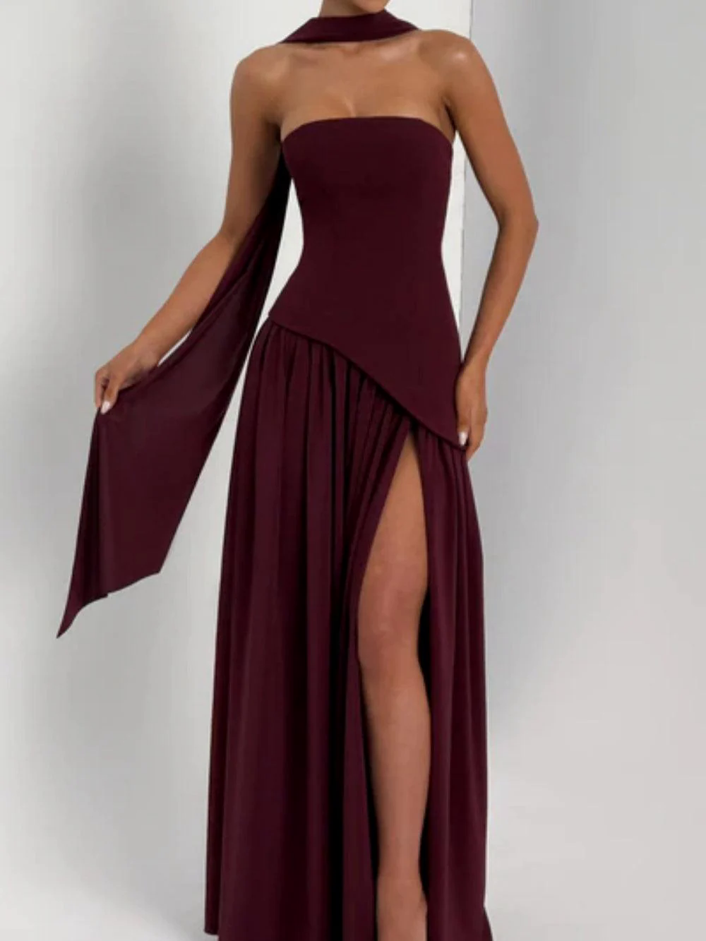 Maliyah Maxi Dress - Cherry Lacquer