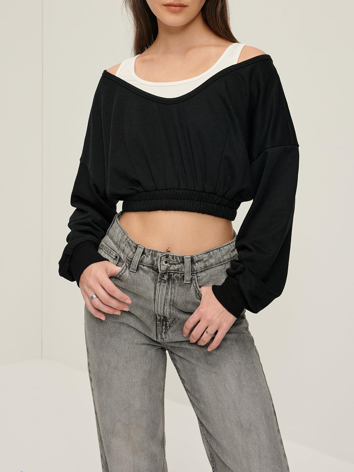 2 in 1 Crop Sweatshirt