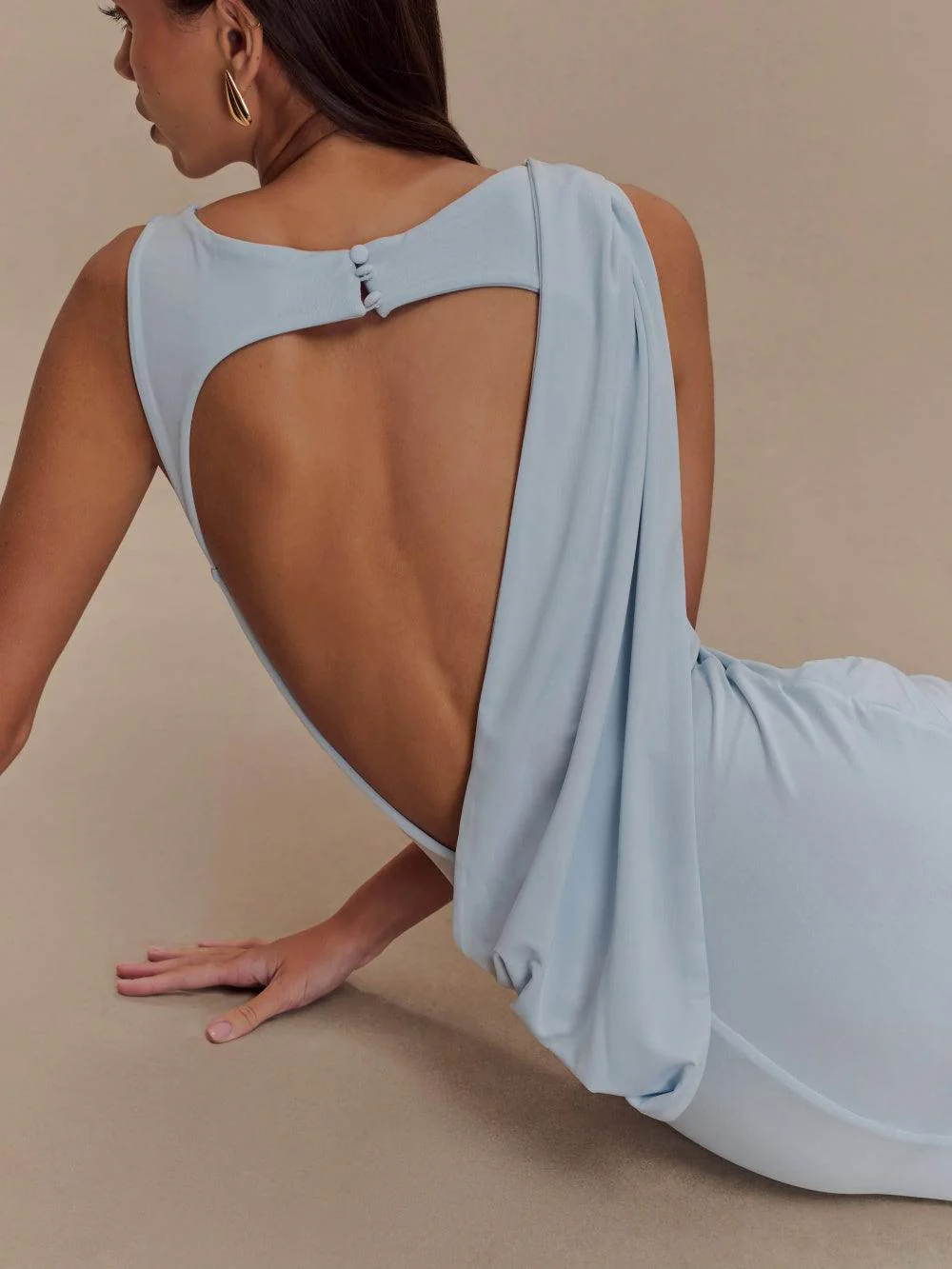 Slinky Drape Maxi Dress